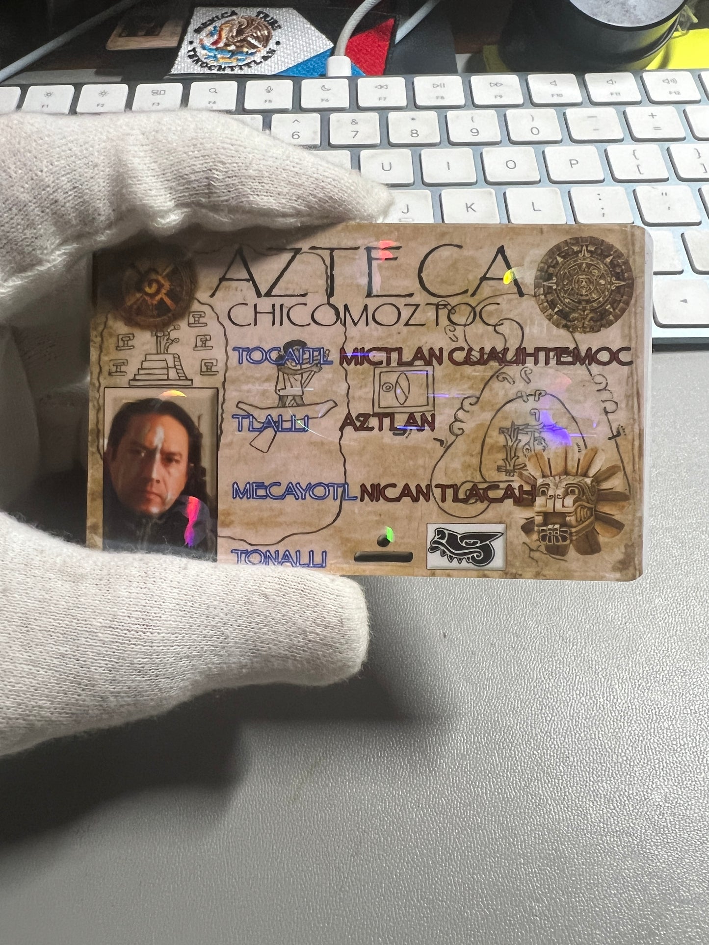 Azteca Tribe Ethnic Cultural Identity Cards, For Fun, Novelty, Not A Valid Form of ID, Holographic