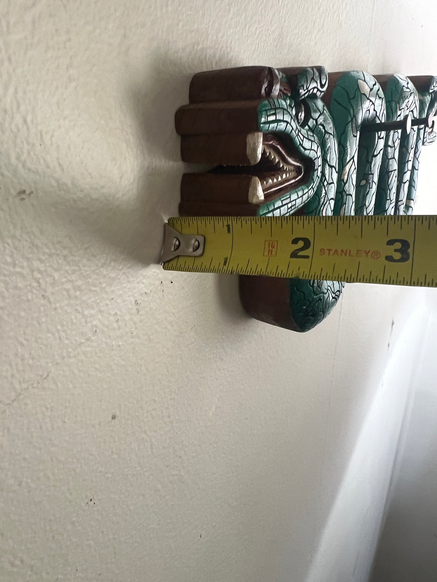 Double Headed Serpent, 12" Maquitzcoatl Aztec Mexica Tribe Wood Carved Necklace or Wall Art