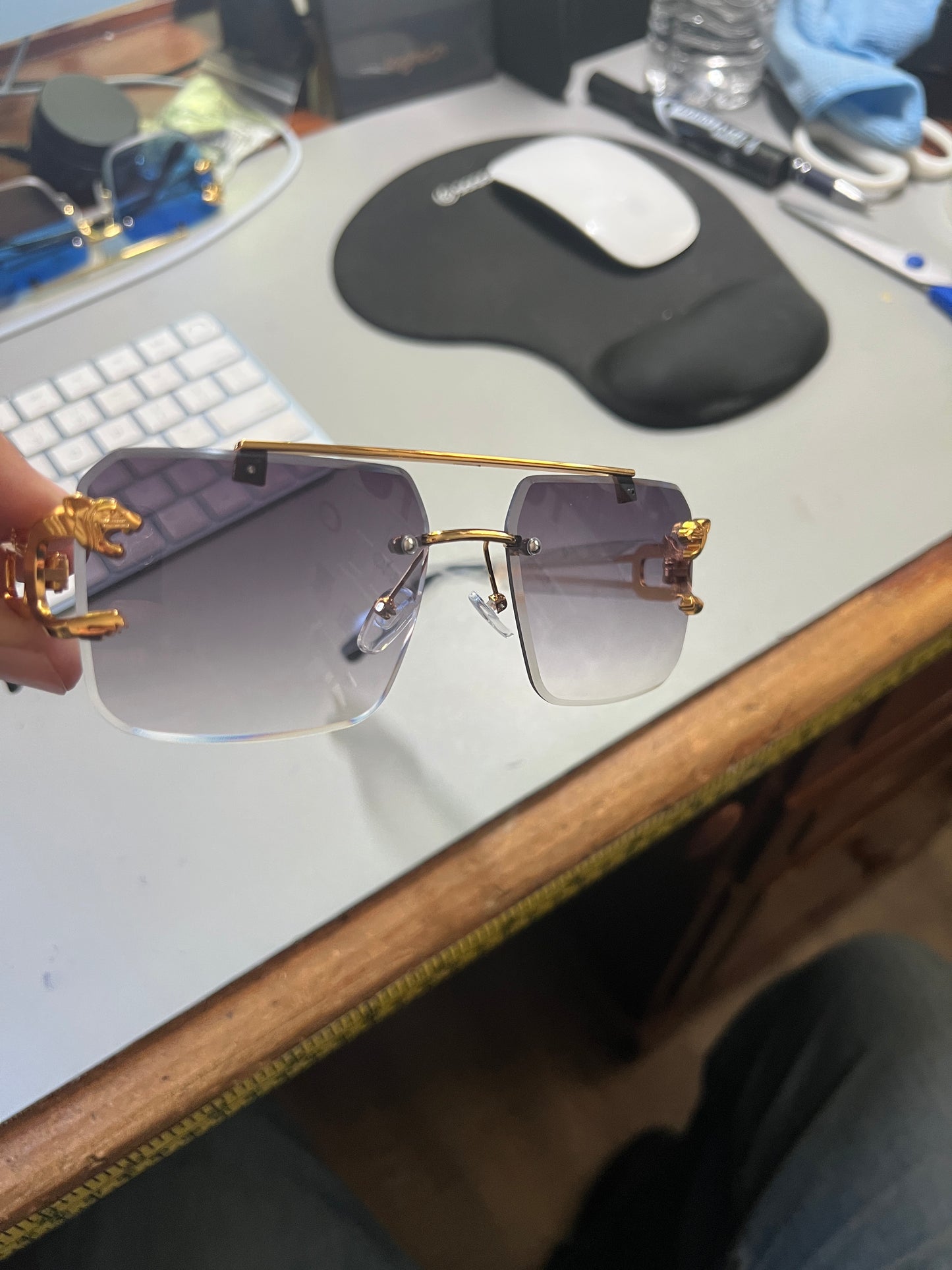 New Retro Rimless JAGUAR Sunglasses For Men AND Women Snoop Dogg style