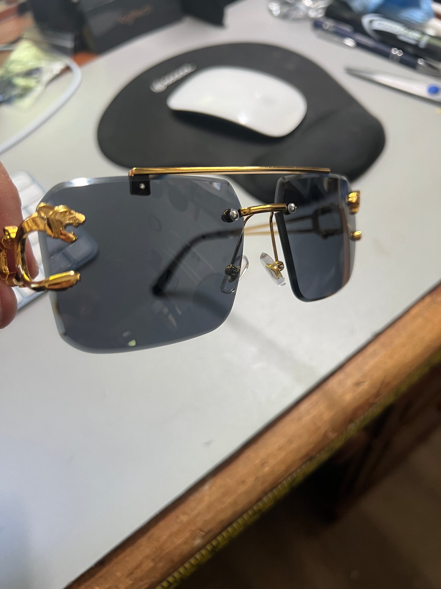 New Retro Rimless JAGUAR Sunglasses For Men AND Women Snoop Dogg style