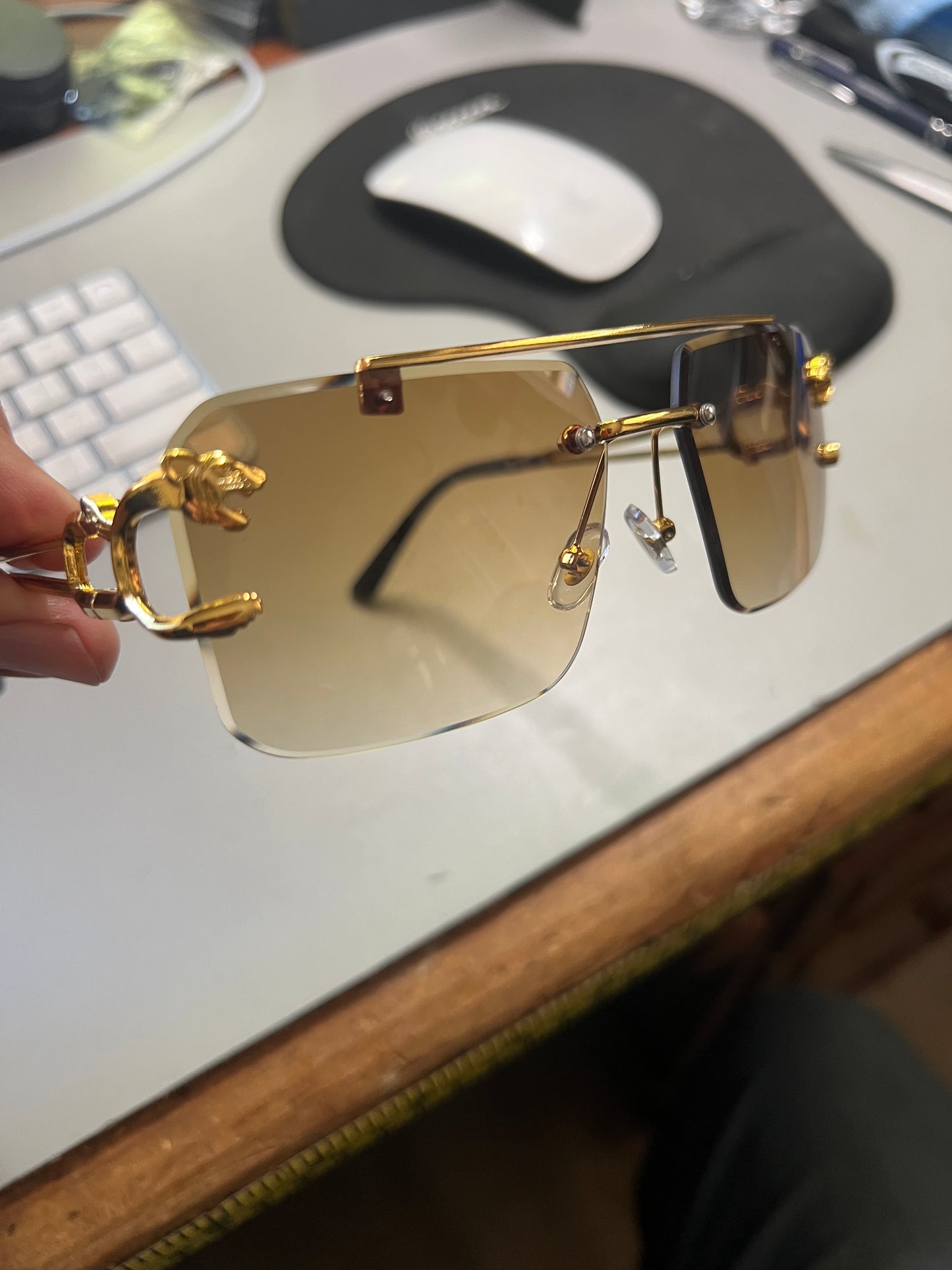 New Retro Rimless JAGUAR Sunglasses For Men AND Women Snoop Dogg style