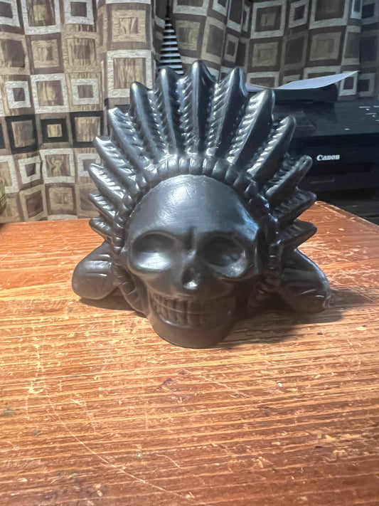 Aztec Death Whistle Black Screaming War Chief Ceremonial Sacrifice Indigenous