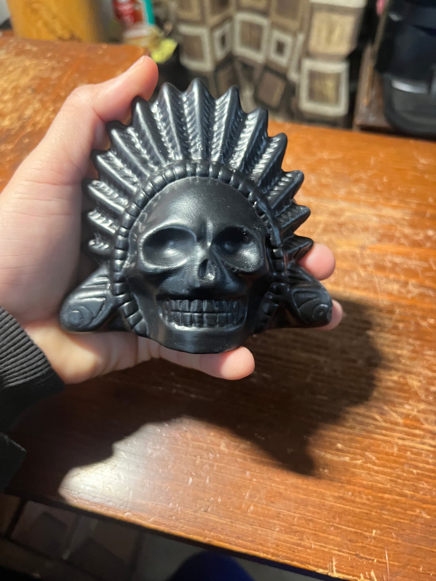 Aztec Death Whistle Black Screaming War Chief Ceremonial Sacrifice Indigenous
