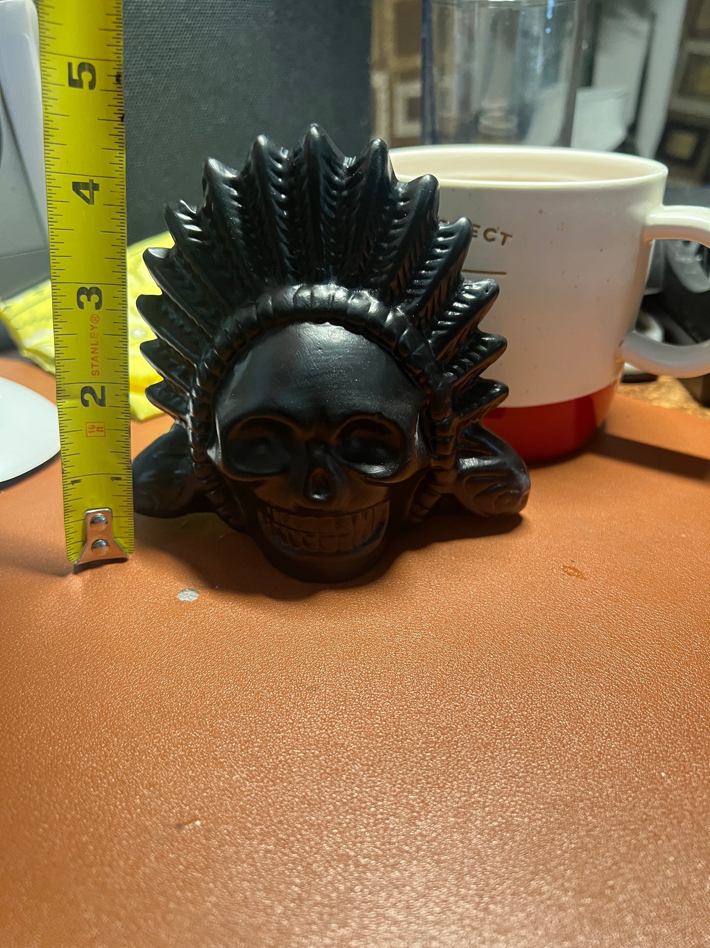 Aztec Death Whistle Black Screaming War Chief Ceremonial Sacrifice Indigenous