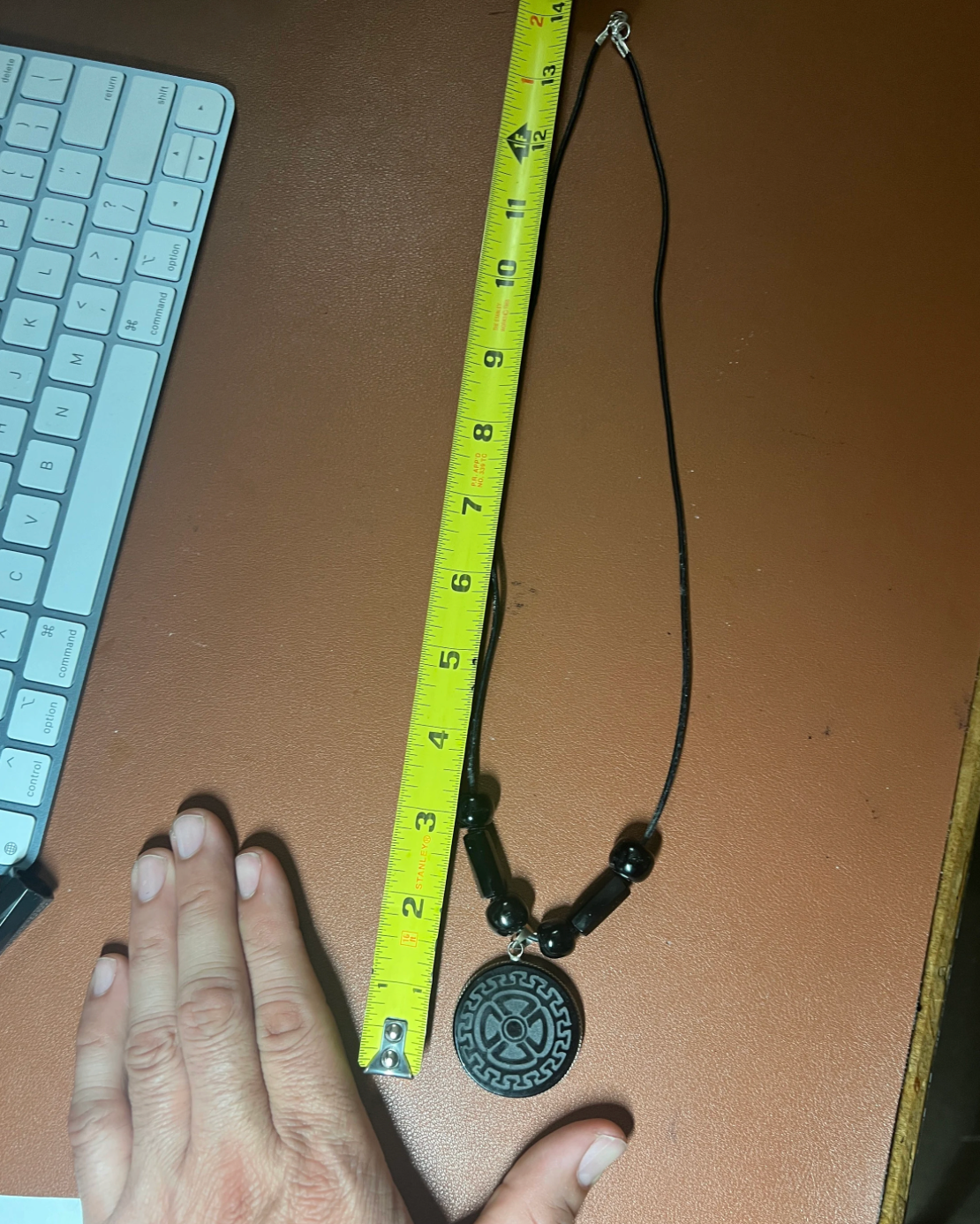 Mayan 4 Directions, Cardinal, Medicine Wheel, Obsidian Pendant with Obsidian Beads, Necklace #17