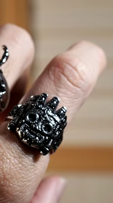 Tlaloc Aztec God Ring, Azteca, Mexica, Mexican, Mexico, Pagan, Indigenous, Rain (#13)