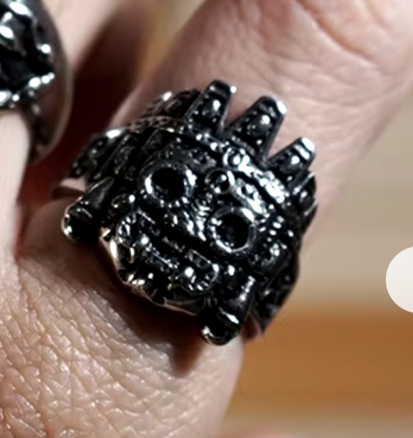 Tlaloc Aztec God Ring, Azteca, Mexica, Mexican, Mexico, Pagan, Indigenous, Rain (#13)