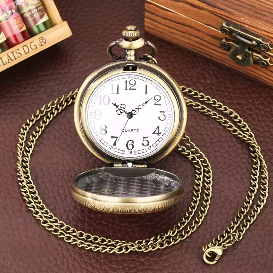 Aztec Quetzalcoatl or Mayan Kukulkan Pocket Watch Bronze Quartz Pocket Vintage Collection #36
