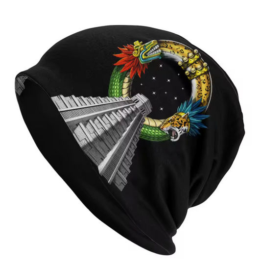Beanie, Mayan Kukulkan, Chichen Itza, Mexican, PreHispanic, hat, cap, One Adult Size