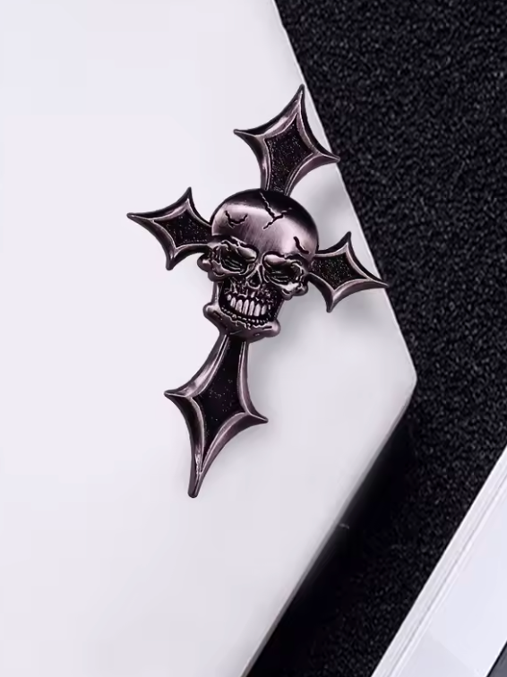 Skull Pin Pirates Caribbean Gothic Jewelry Accessory Death Metal Biker Retro #1