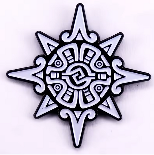 Aztec Symbol Hunab Ku Ometeotl Enamel Pin, button, brooch, pins, #19