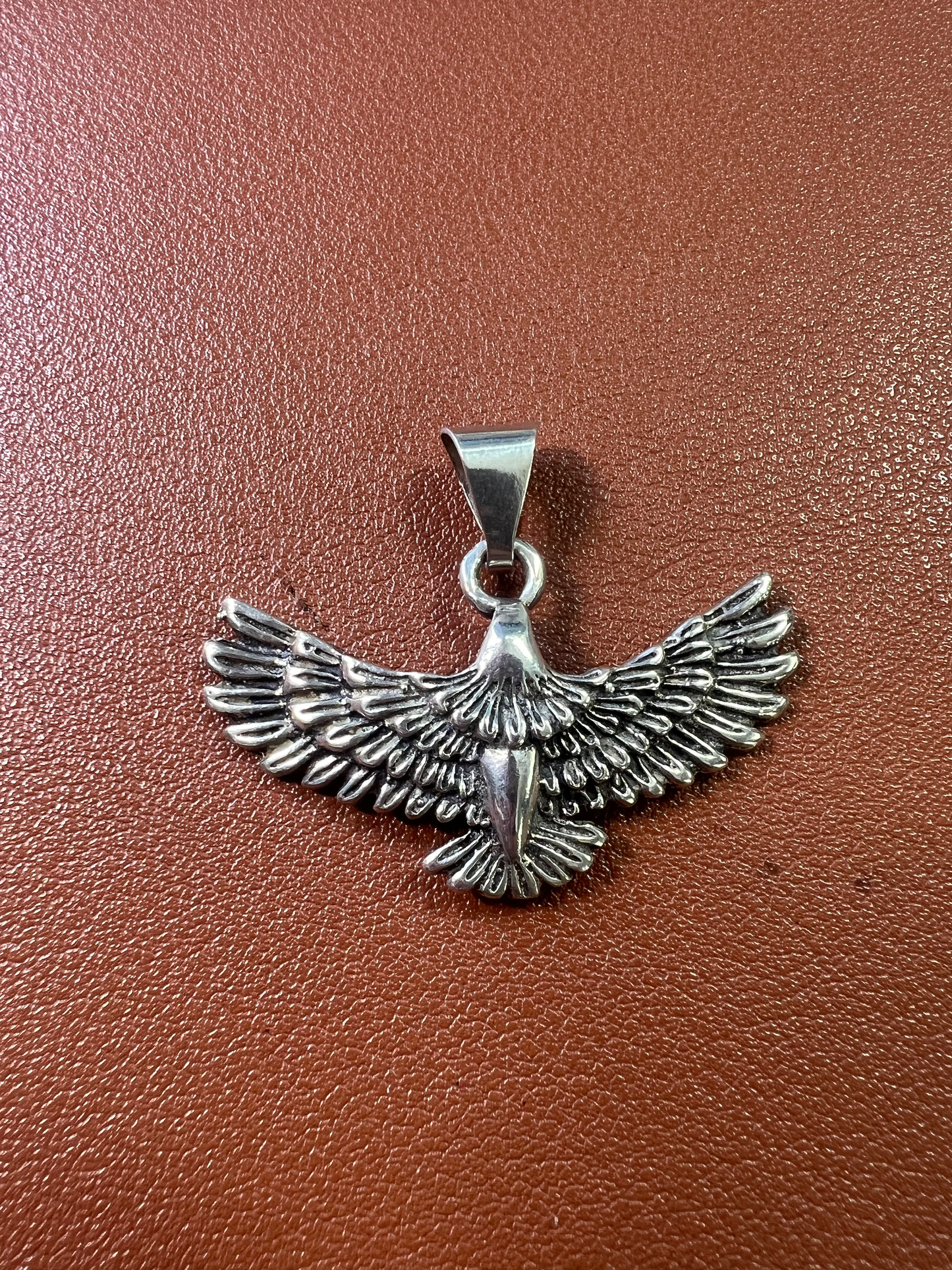 Eagle 3D Pendant, sterling silver, Indigenous Pendants, Jewelry, Strength, Courage, Freedom and Immortality, Aztec Cuauhtli Aguila (#7)