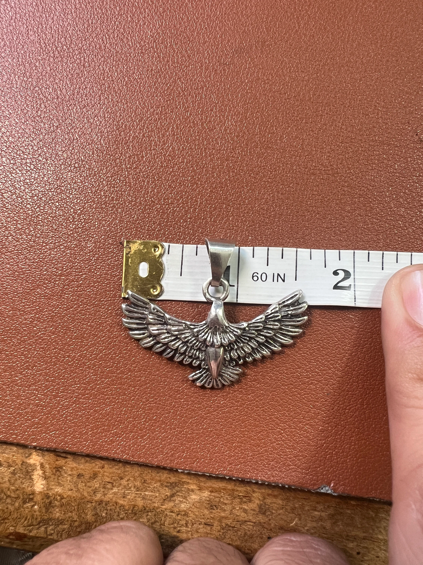 Eagle 3D Pendant, sterling silver, Indigenous Pendants, Jewelry, Strength, Courage, Freedom and Immortality, Aztec Cuauhtli Aguila (#7)