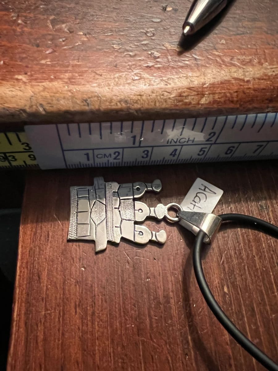 Acatl Aztec Day Sign Reed, Symbol for Authority and Justice, Azteca, Pendants, Sterling, Mexico, (3)