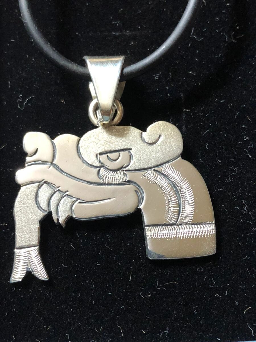 Coatl Aztec Snake Mexica Serpent symbol for water, selflessness and humility, Sterling Silver Pendant day signs pendants Necklace, (5)