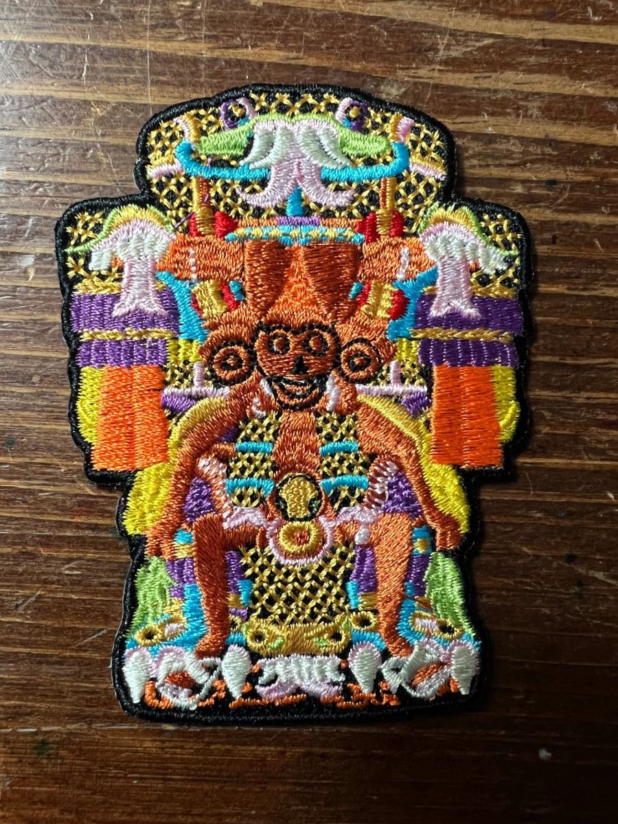 Coatlicue Serpent Skirt Aztec Earth Mother Goddess with Mictlantecuitli Patch Mexica, Patches