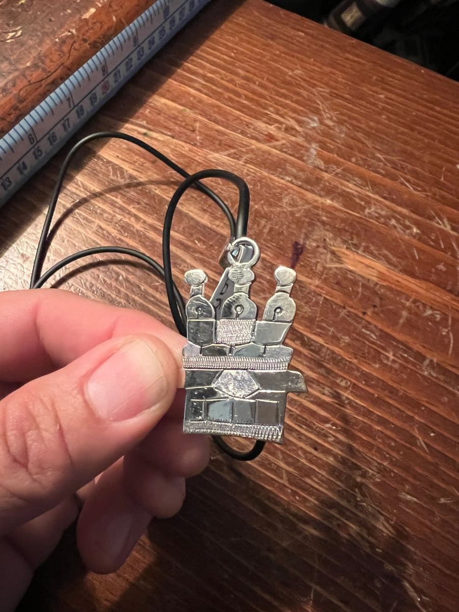 Acatl Aztec Day Sign Reed, Symbol for Authority and Justice, Azteca, Pendants, Sterling, Mexico, (3)