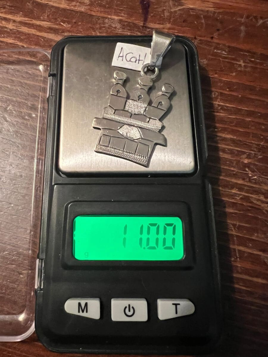 Acatl Aztec Day Sign Reed, Symbol for Authority and Justice, Azteca, Pendants, Sterling, Mexico, (3)