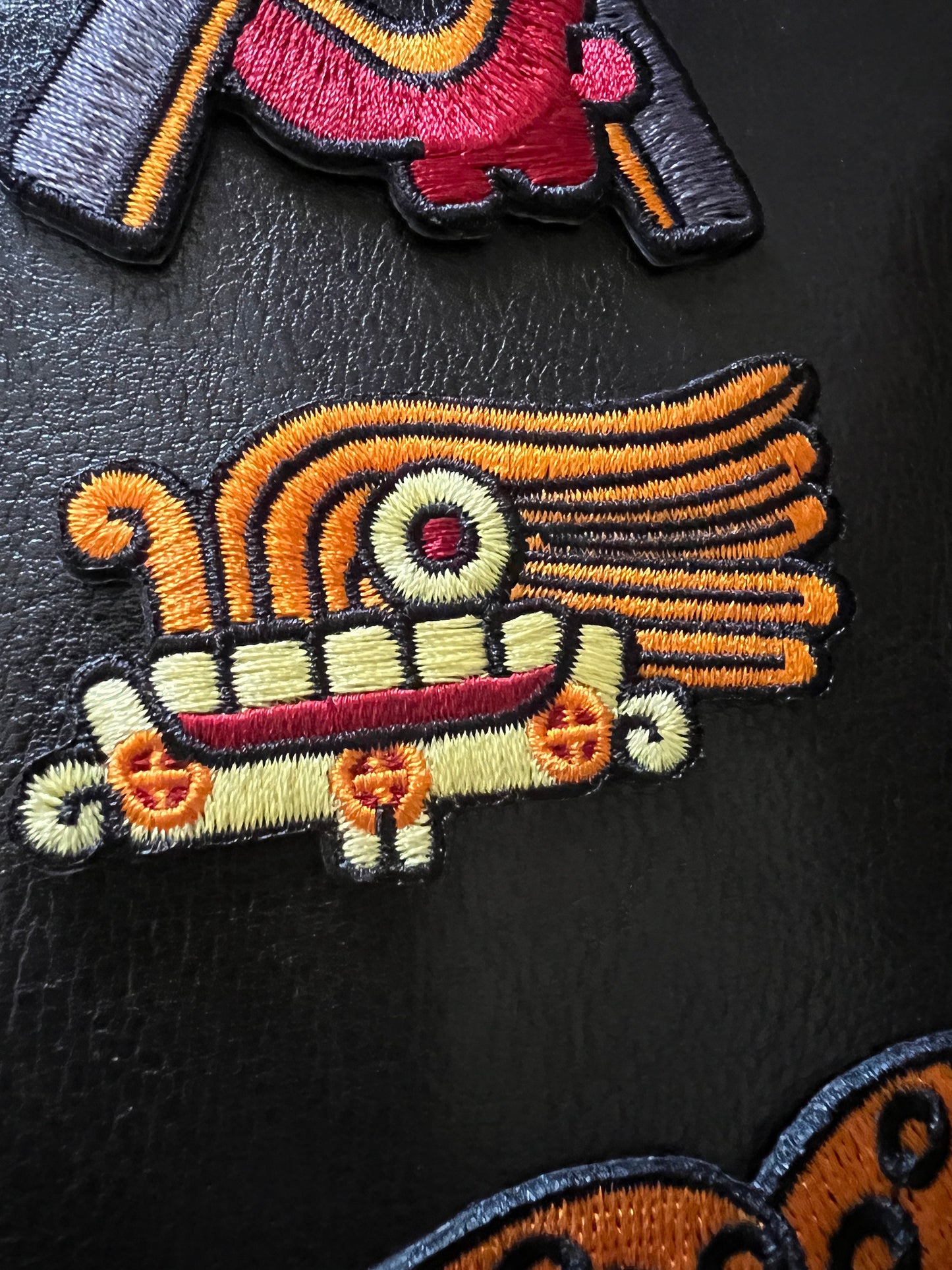 Malinalli Grass #12 of Aztec 20 Day Calendar Patch, 2.5" Iron-On Patches, Mexica, Birthday Signs