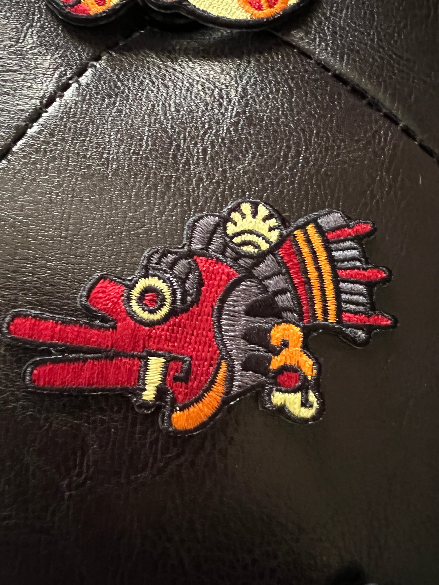 Ehecatl Wind #2 of Aztec 20 Day Calendar Patch, 2.5" Iron-On Patches, Mexica, Birthday Signs