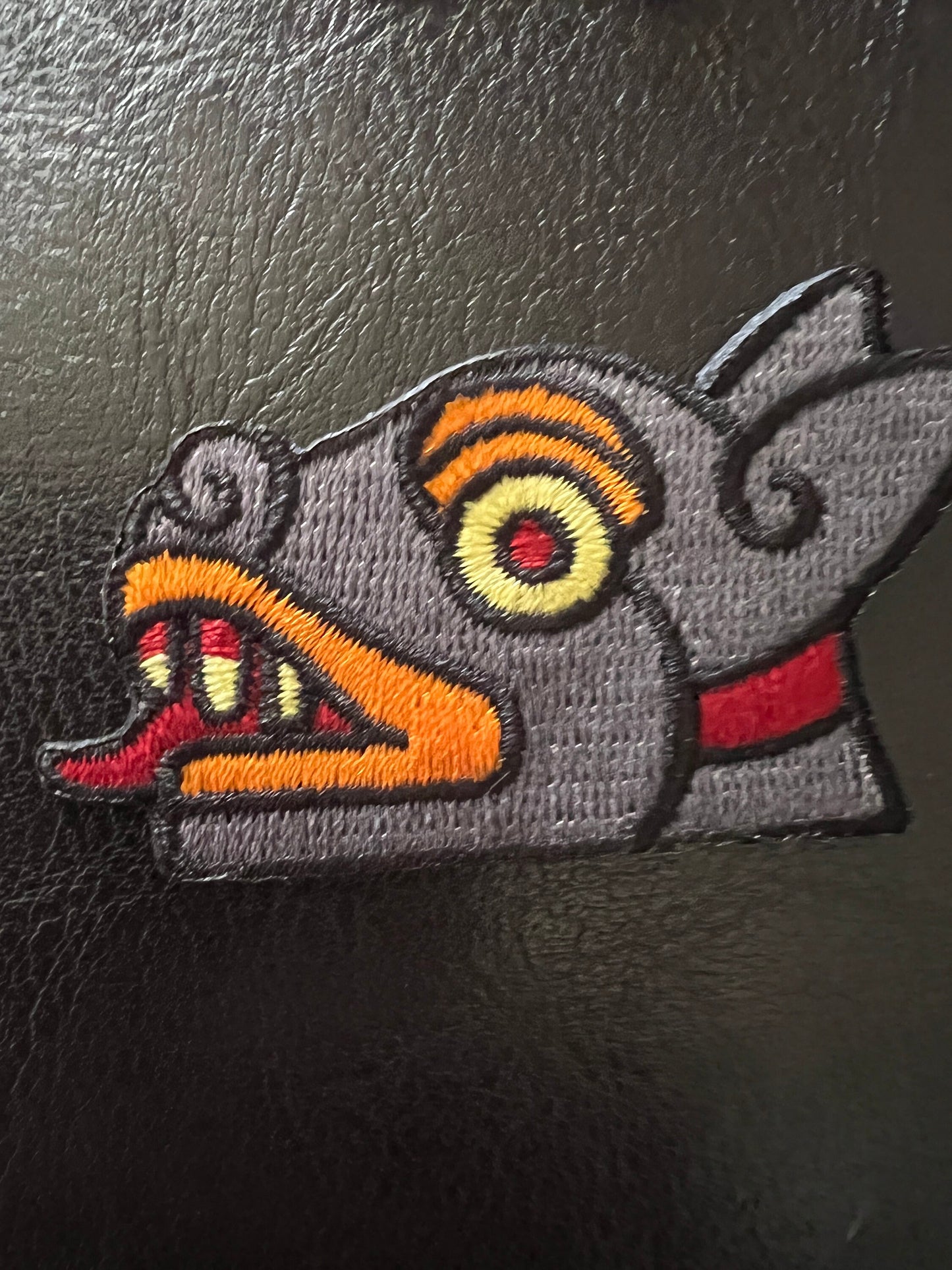 Itzcuintli Dog #10 of Aztec 20 Day Calendar Patch, 2.5" Iron-On Patches, Mexica, Birthday Signs