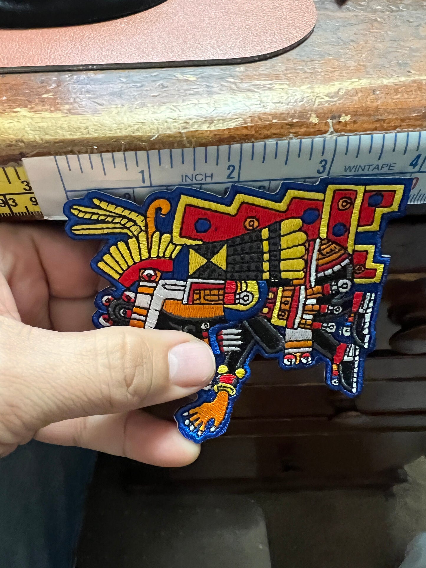 Tlaloc Aztec God Patches, Iron-on, 4" Azteca Rain God, Mexico, Mexica (6)