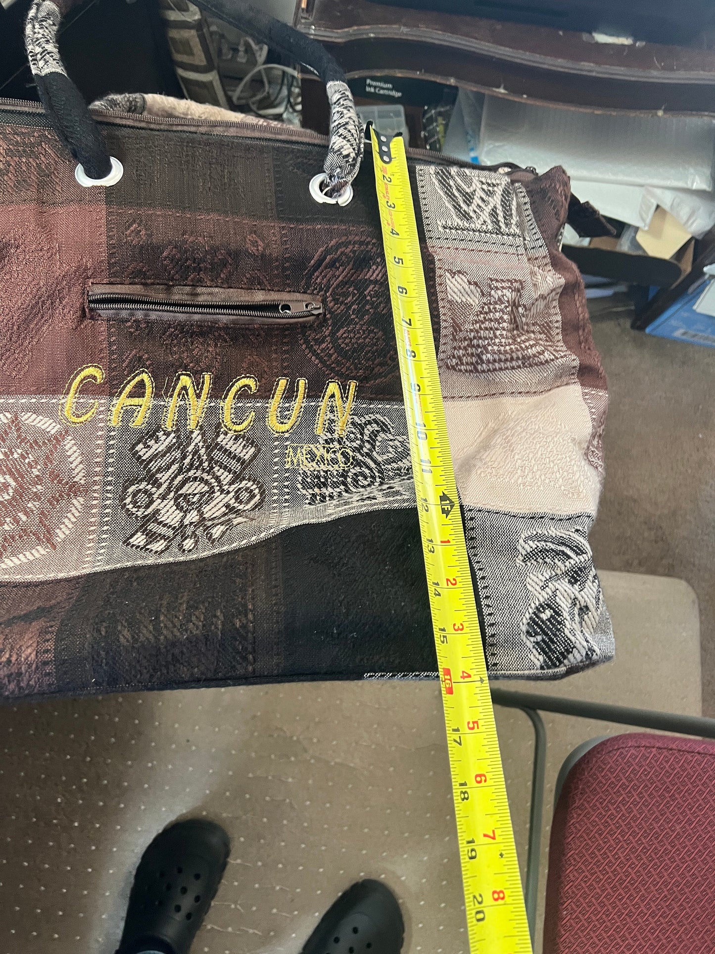 Large Aztec Bag Purse from Cancun, Mexico, Hecho en Mexico