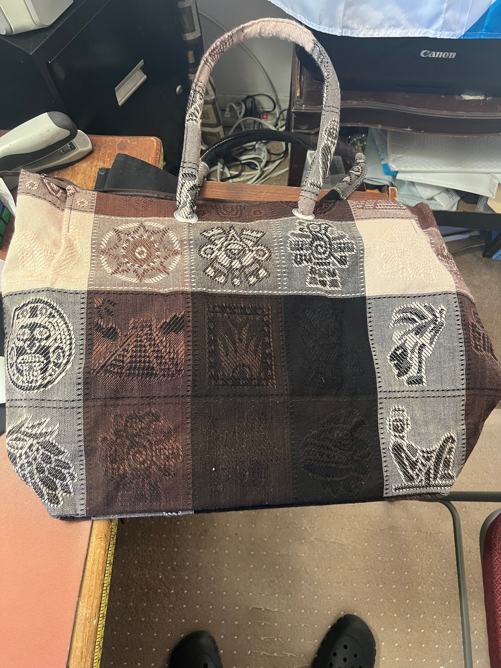 Large Aztec Bag Purse from Cancun, Mexico, Hecho en Mexico