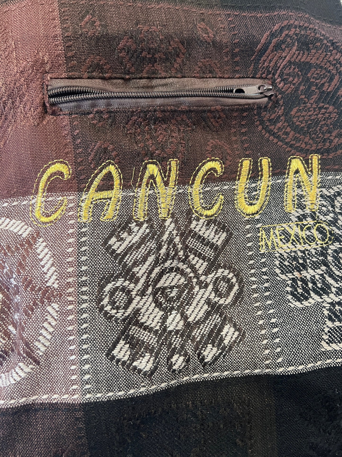 Large Aztec Bag Purse from Cancun, Mexico, Hecho en Mexico