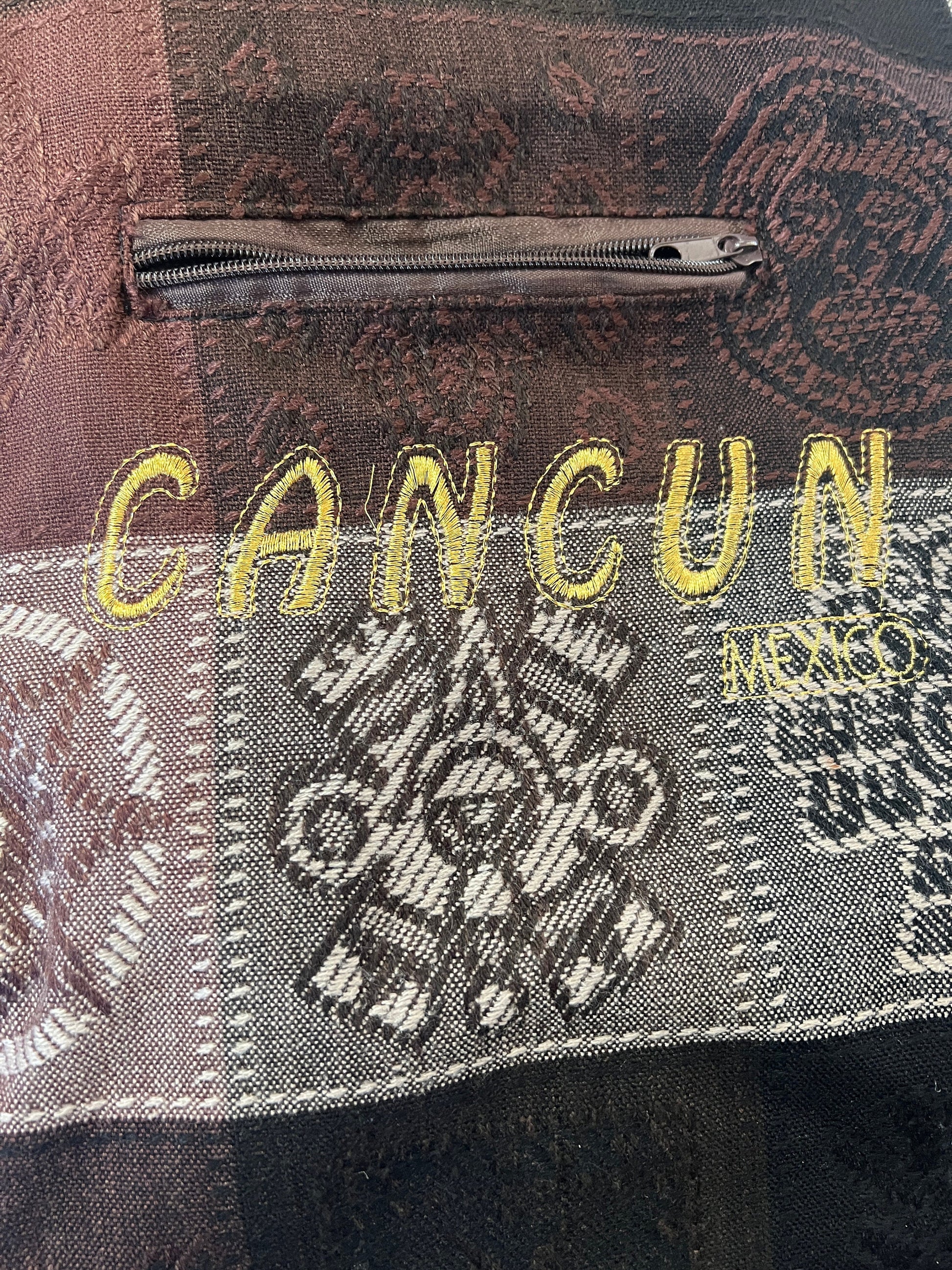 Large Aztec Bag Purse from Cancun, Mexico, Hecho en Mexico