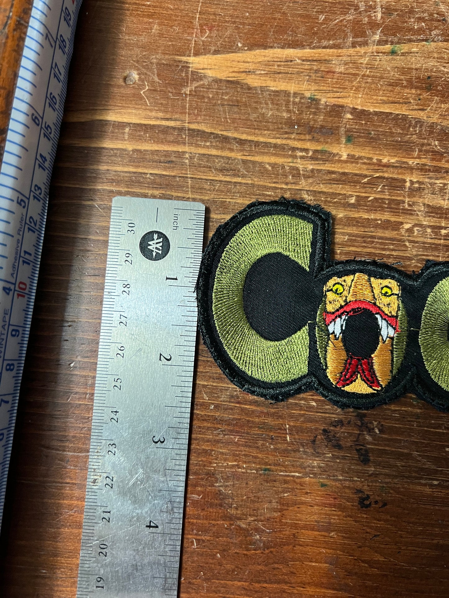 Written Letters Coatlicue Serpent Skirt Aztec Earth Mother Goddess Patch 9.5" x 2.5" Mexica, Patches