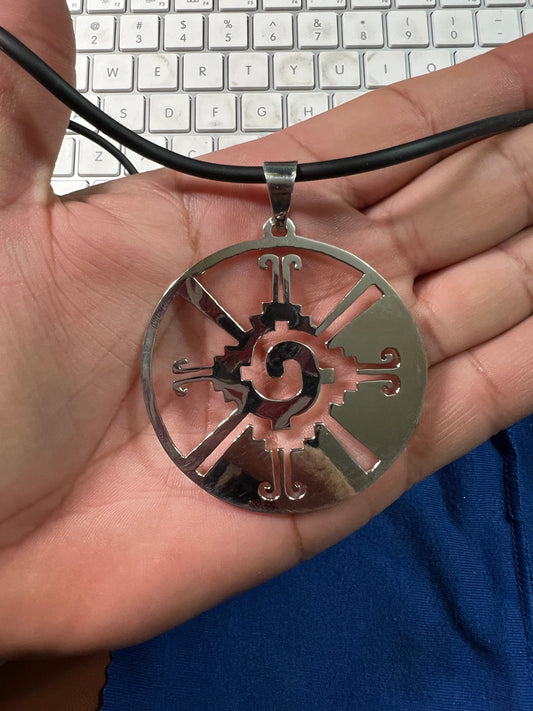 Ometeotl Hunab Ku, Sterling Silver Pendant, One God,