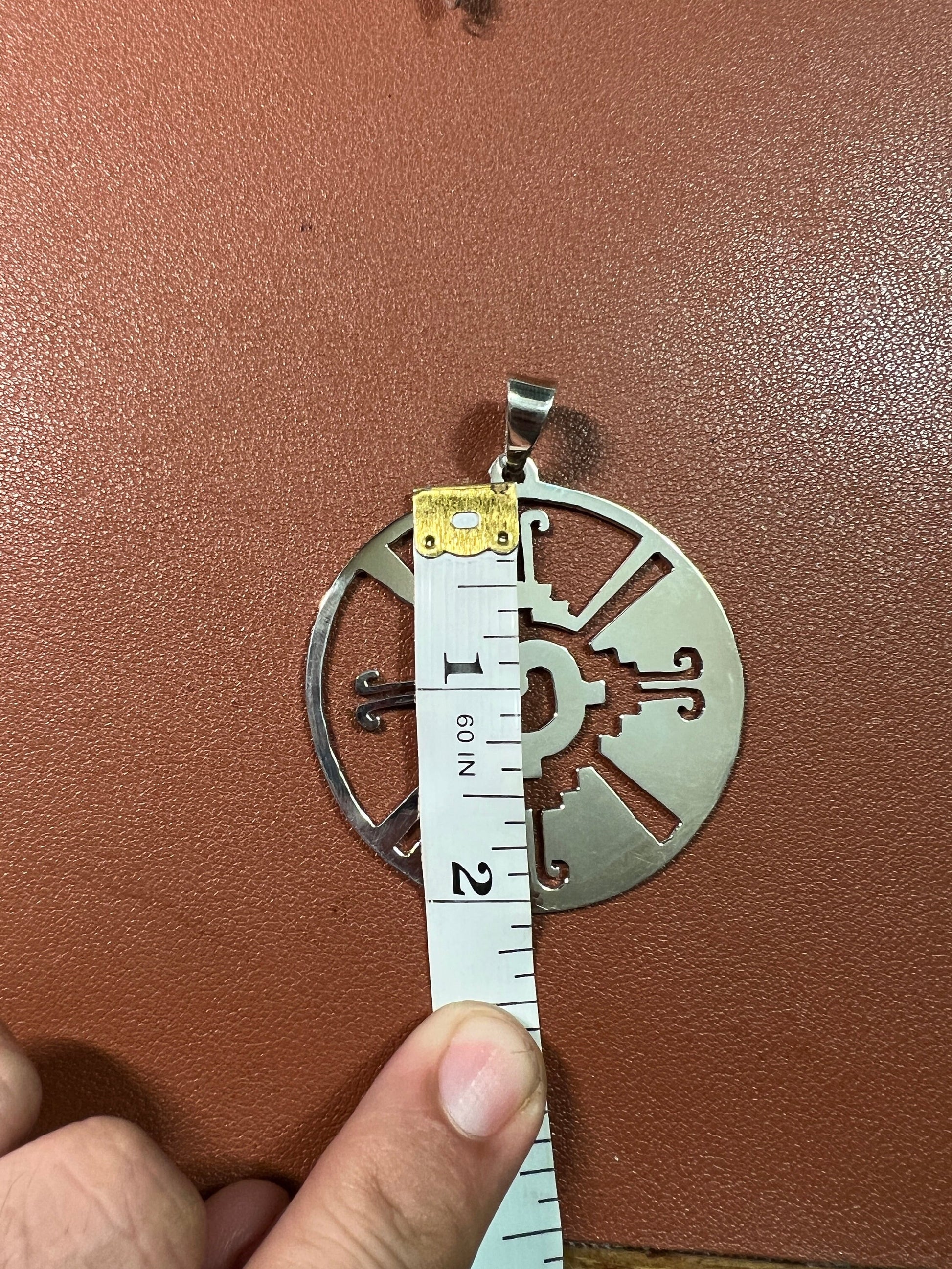 Ometeotl Hunab Ku, Sterling Silver Pendant, One God,