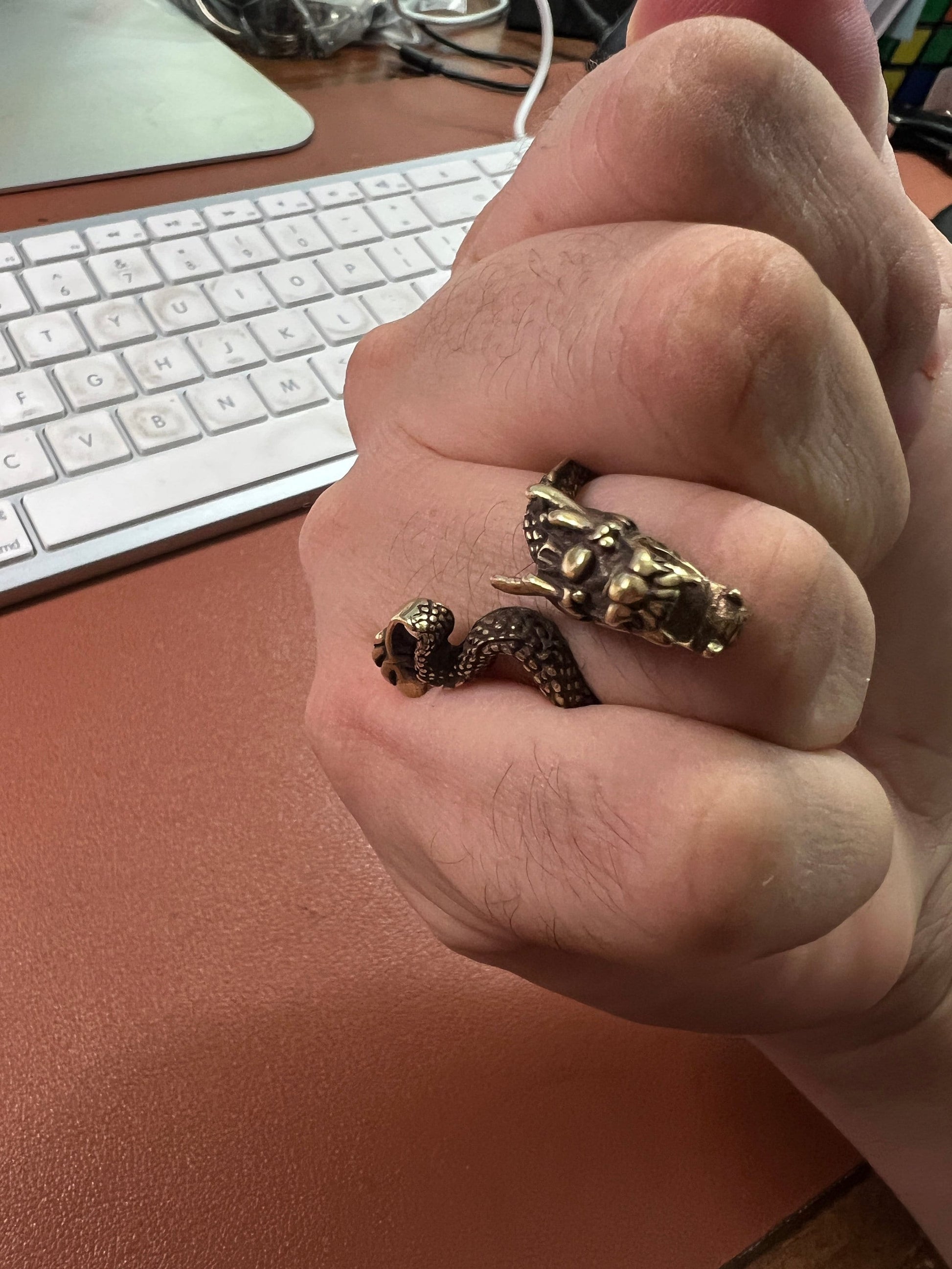 Quetzalcoatl Cigarette Holder Ring, Kukulkan, Dragon, Serpent Rings