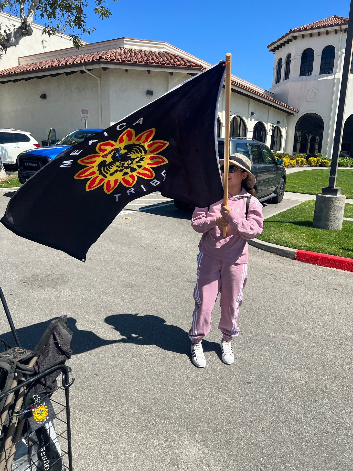 Cuitlahuac Mexica Tribe Flag, Aztec Battle Banner, Pantli, Bandera, The Defeat of Hernan Cortez