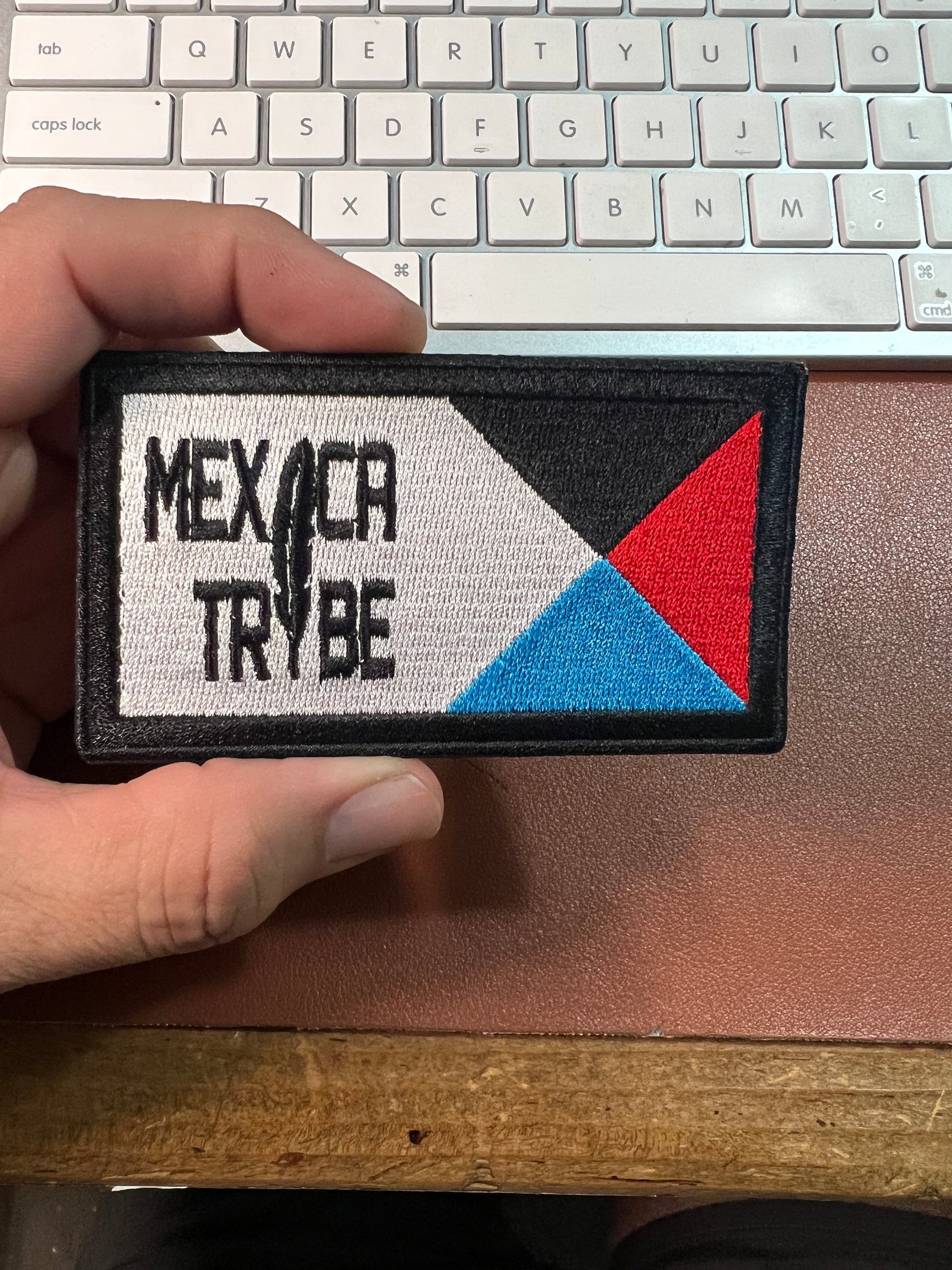 Mexica Tribe patch Tenochtitlan, Feather i, Mexico, Tribal Flag, Eagle atl-tlachinolli water-fire symbol, 4 color directions iron-on patches