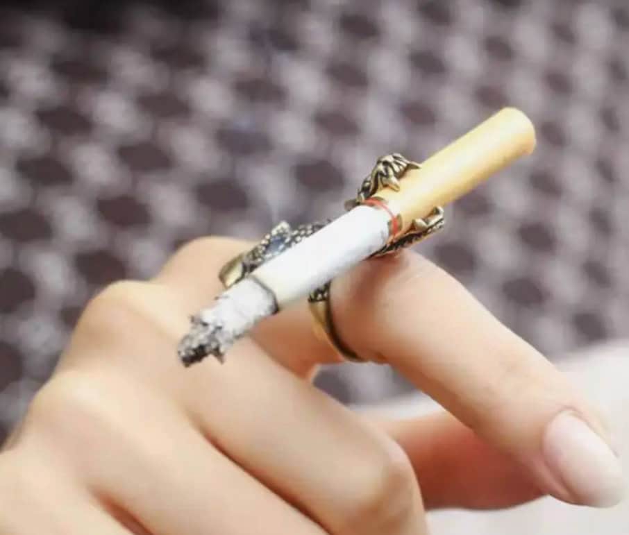 Quetzalcoatl Cigarette Holder Ring, Kukulkan, Dragon, Serpent Rings (#8)