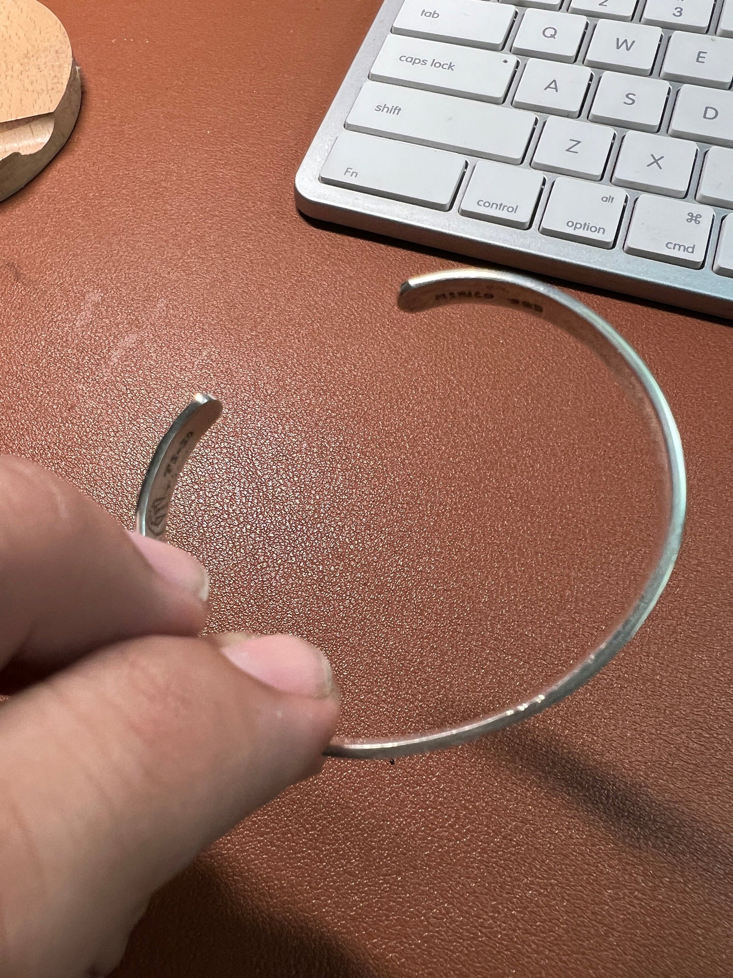 Women's Sterling Silver Wrist Cuff Bangle, Mexico 925, Vintage (#1)