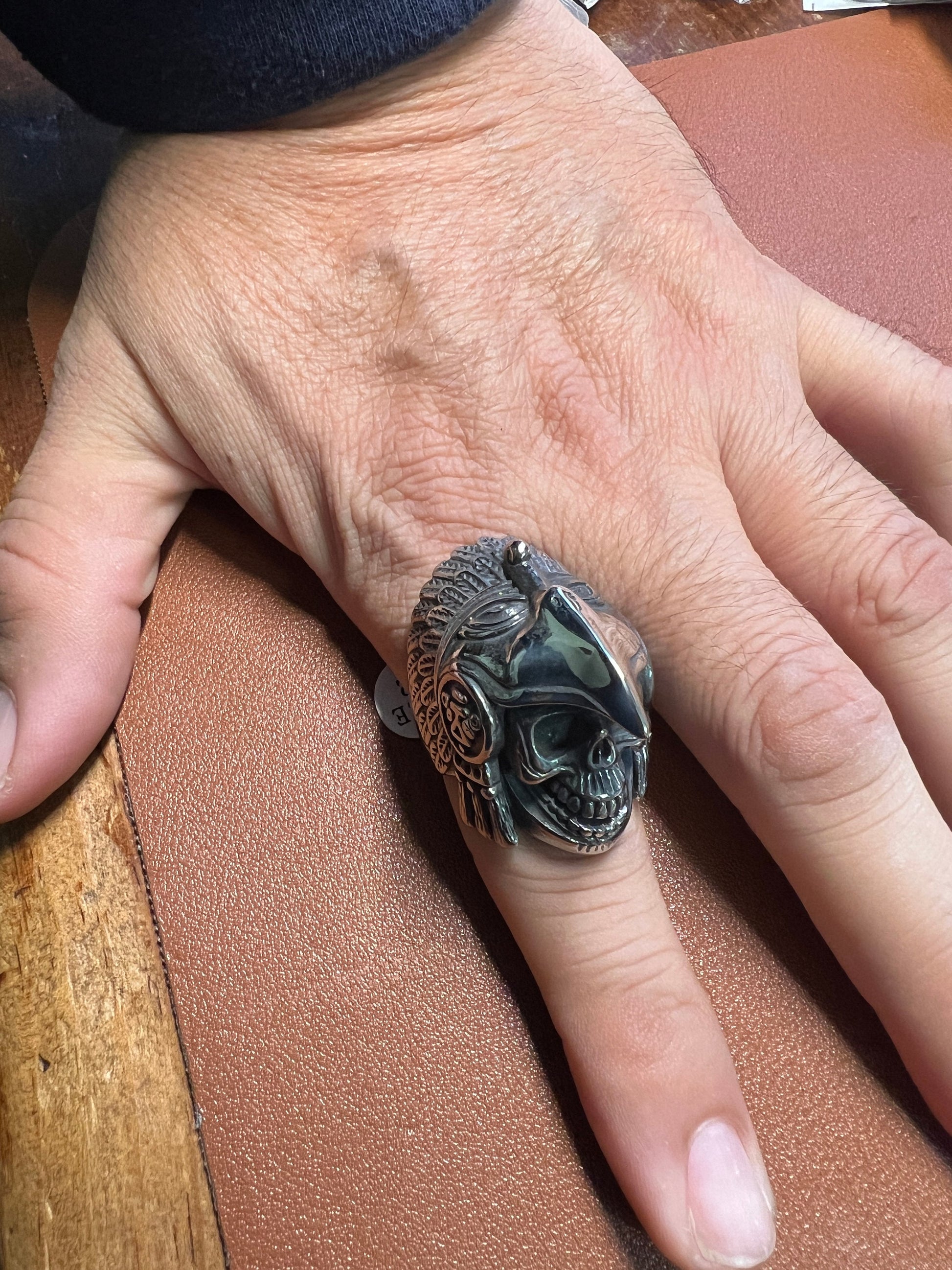 Aztec Eagle Warrior Ring, Metal Alloy, Mexica Rings, Indigenous Native American (#8)