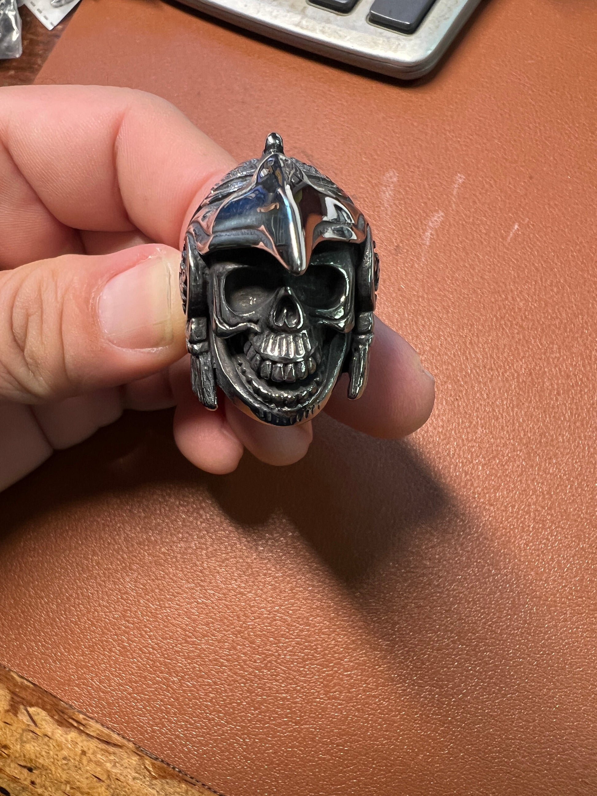 Aztec Eagle Warrior Ring, Metal Alloy, Mexica Rings, Indigenous Native American (#8)