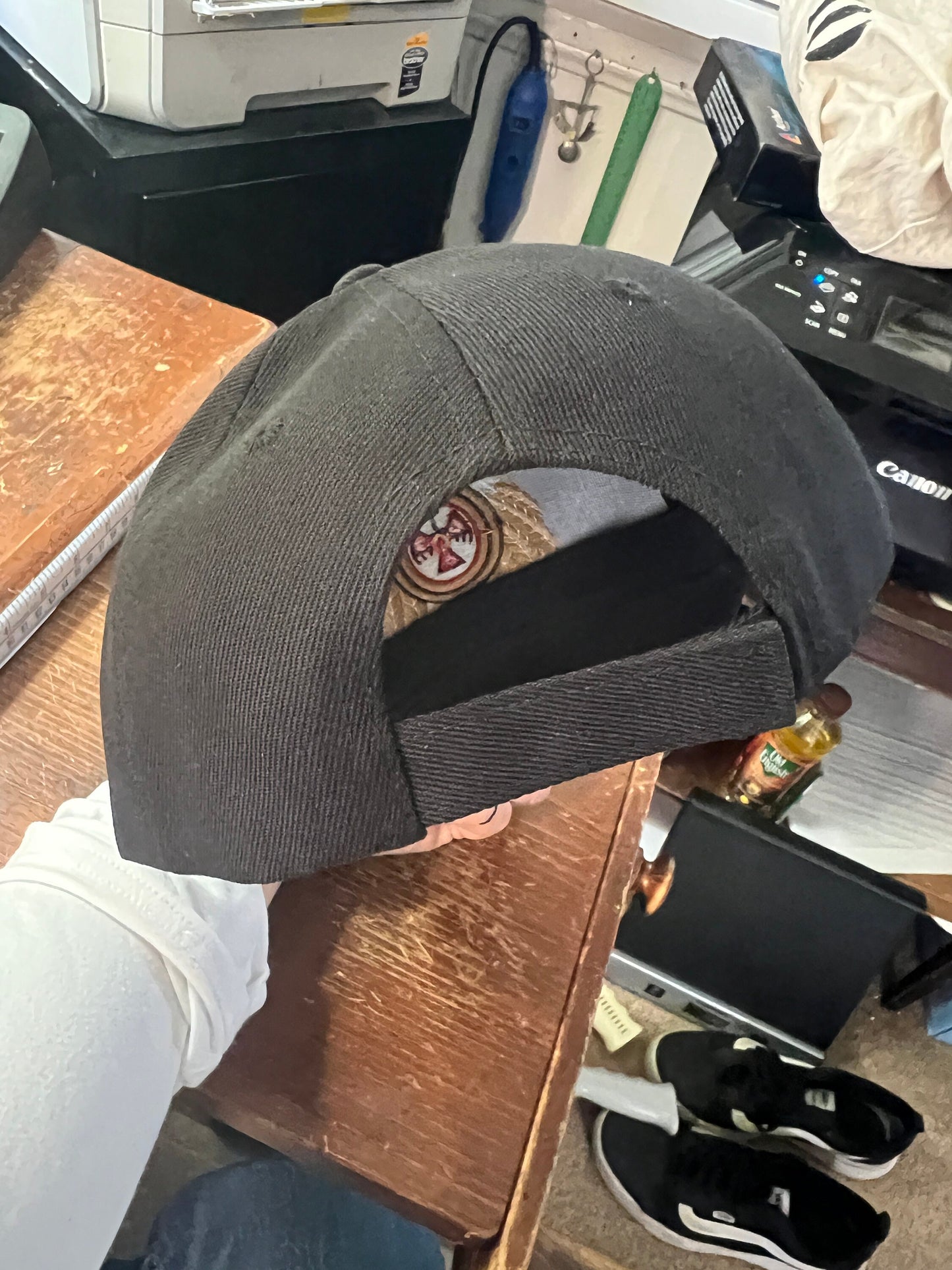 Native Pride Cap, Featuring Eagle Golden Feather Native American Symbol, Embroidered, Black (One Size Fits Most) velcro adjustable strap