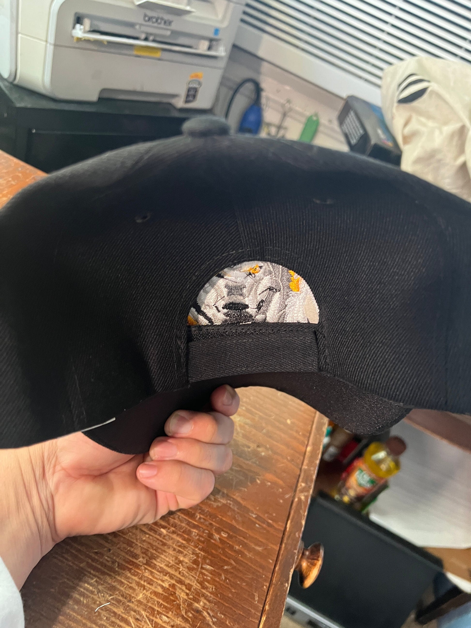 Native Pride Cap, Featuring Wolf Lobo and Silver and Gold Dream Catcher, Embroidered, Black (One Size Fits Most) velcro adjustable strap