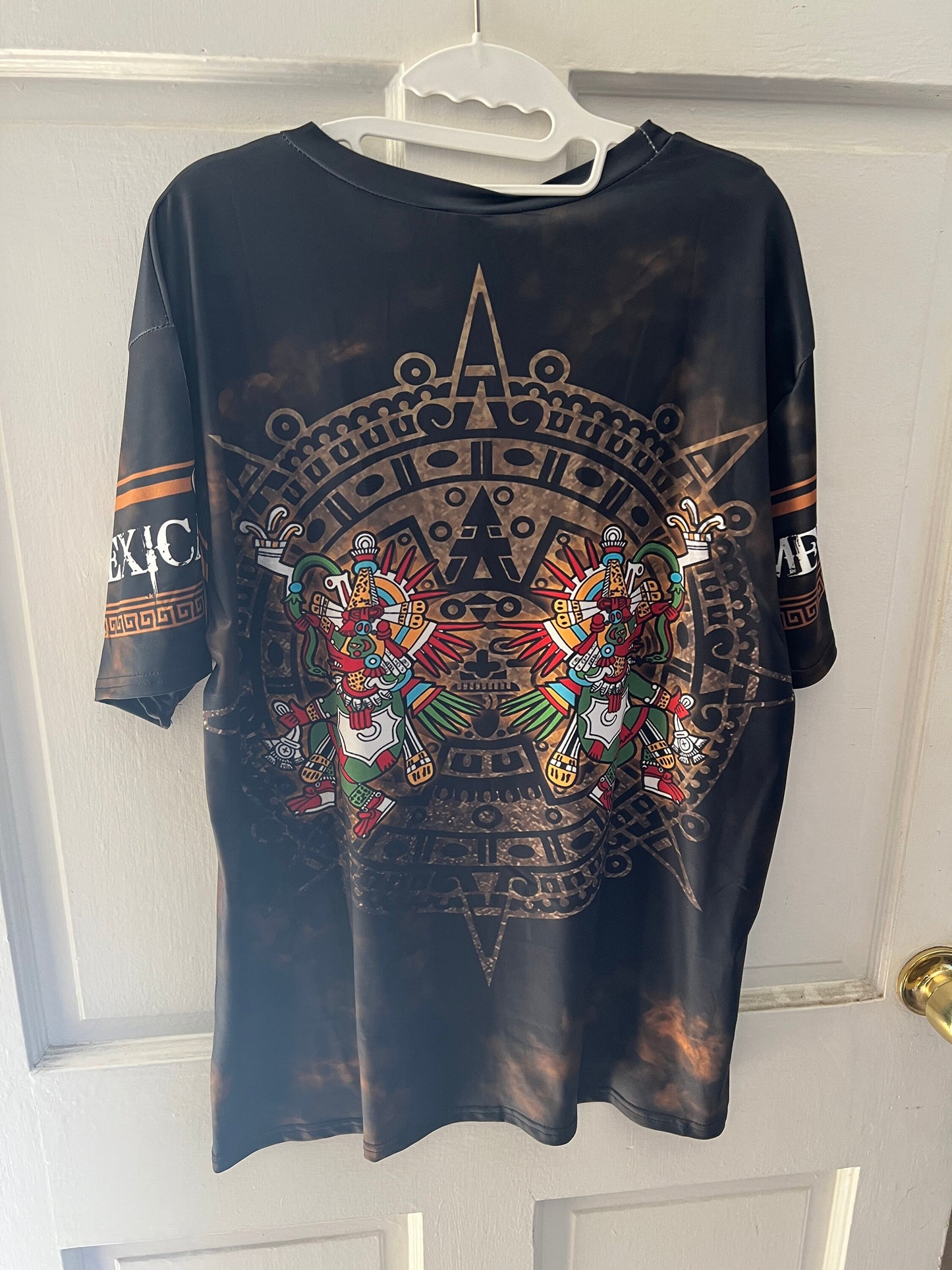 Quezalcoatl Ehcatl Aztec Calendar, Mexica Tribe T's T-Shirts, Shirt, Polyester-Spandex Blend, Silky Smooth