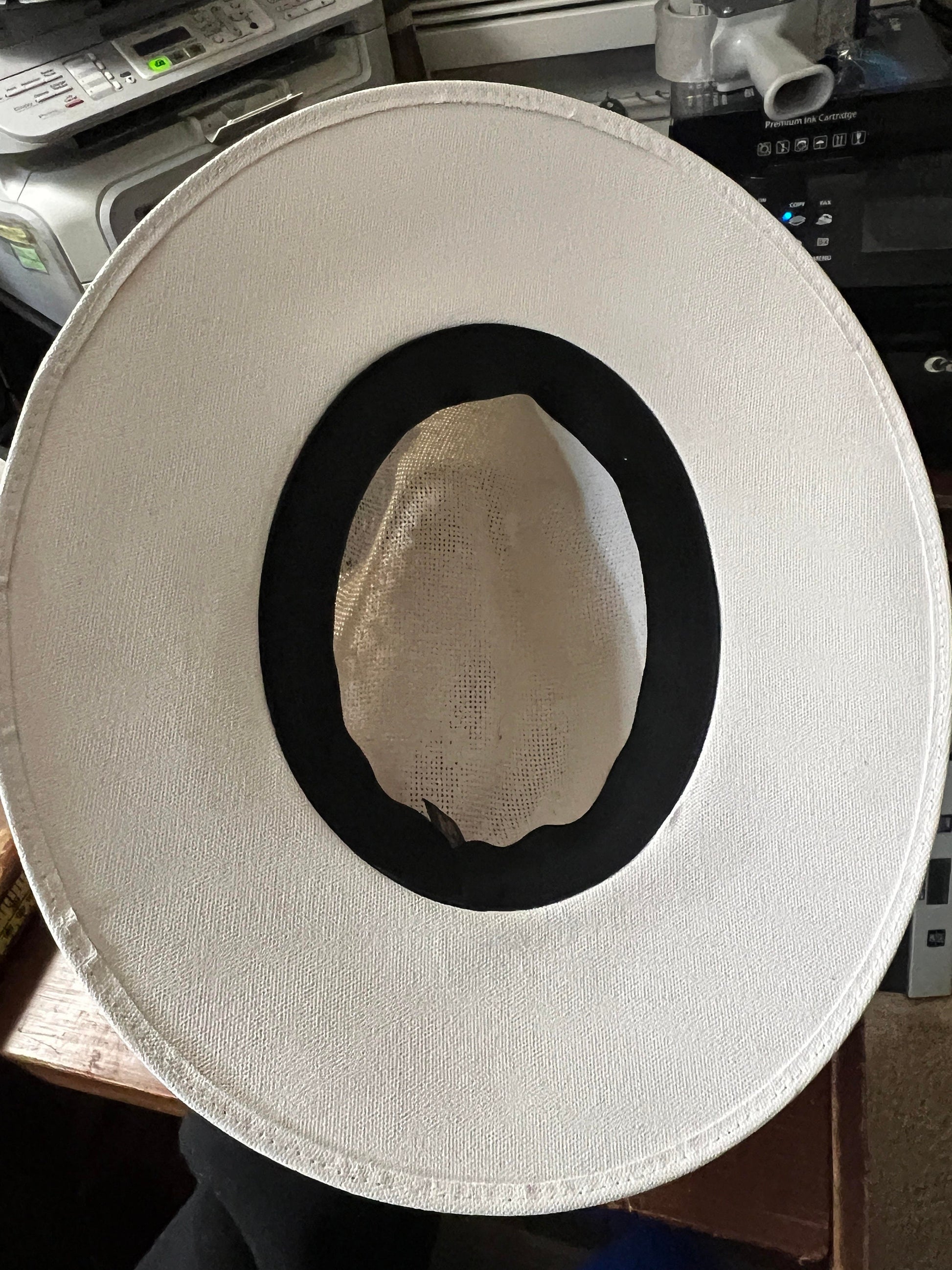 Hat, Quetzalcoatl, Aztec Plumed Serpent, White Straw Hat, Fedora, Beach Hat, Medium