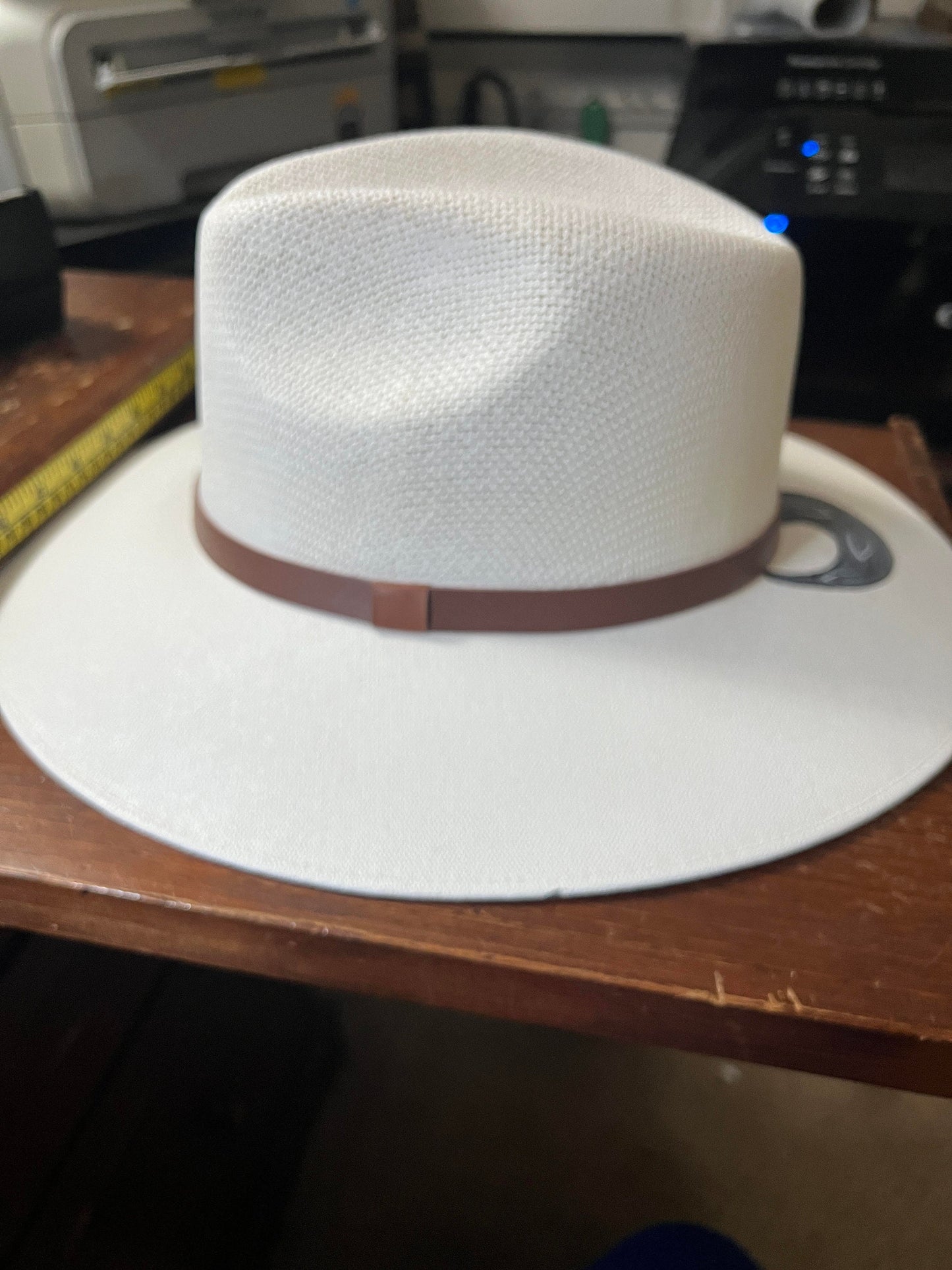Hat, Quetzalcoatl, Aztec Plumed Serpent, White Straw Hat, Fedora, Beach Hat, Medium