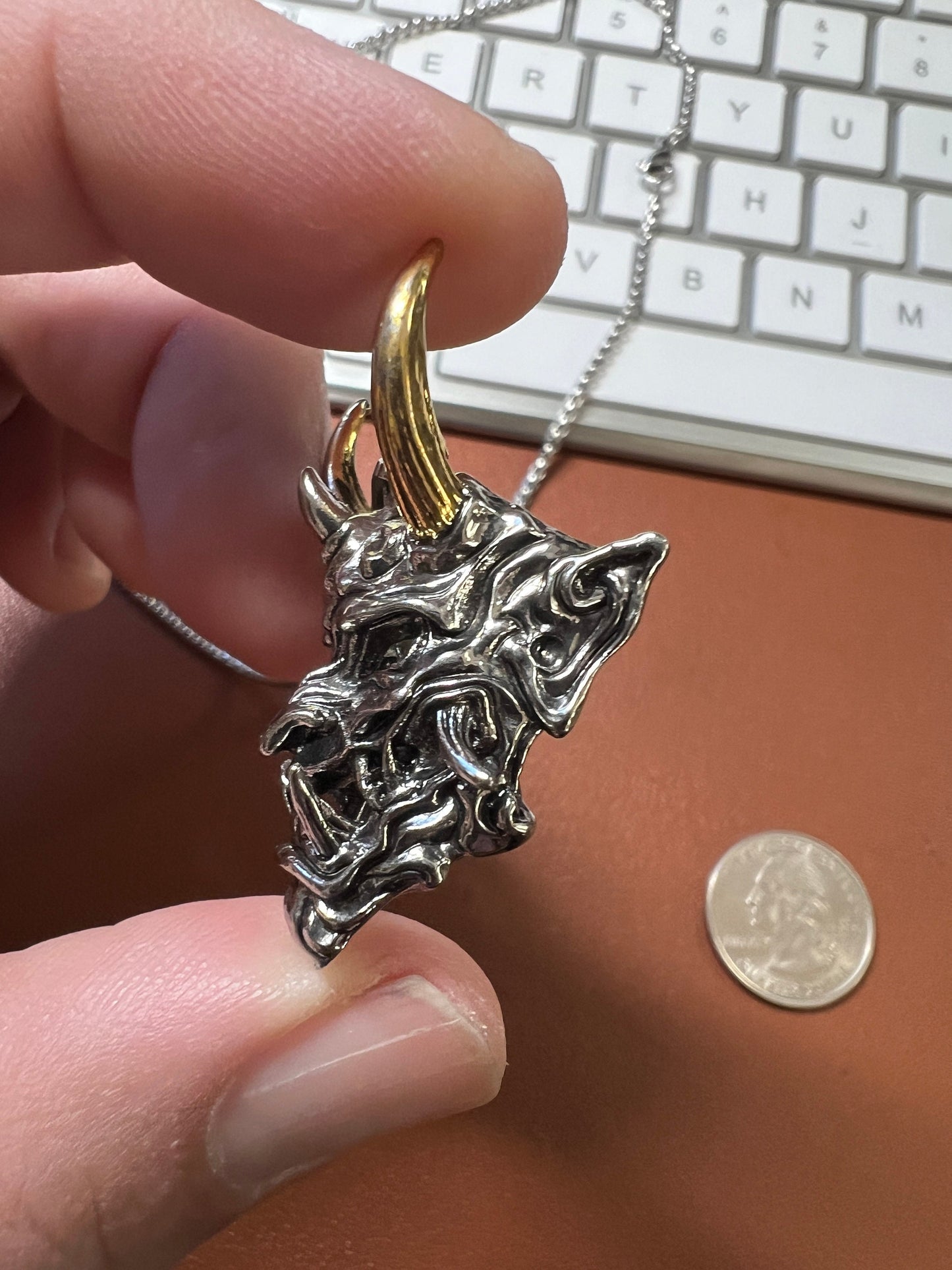 Devil Pendant, Satan Necklace, Lucifer Pendants, Metal Alloy, 666, Number of the Beast, Satanic, Satanism, Evil, Pagan, Jewelry (#9)