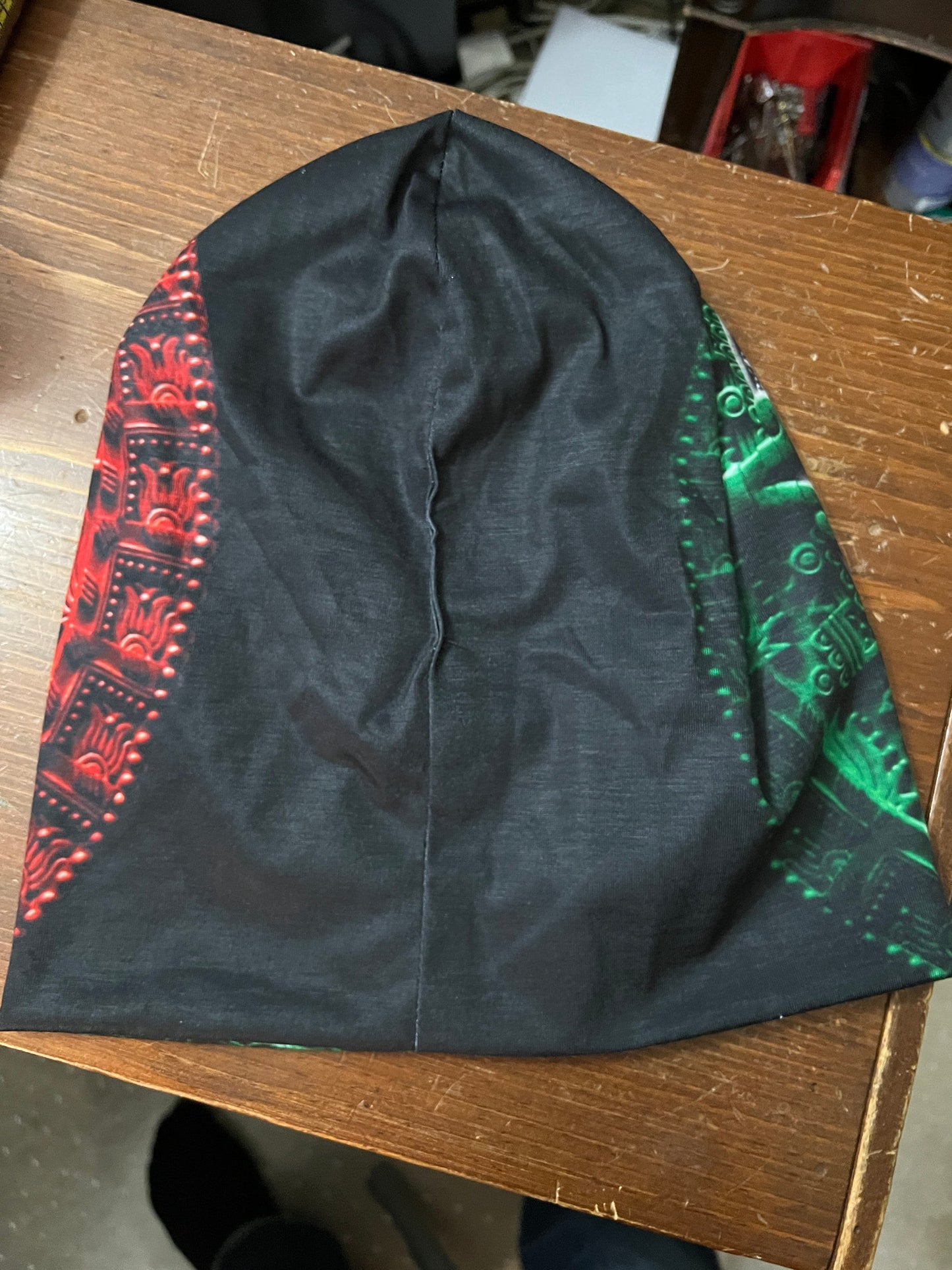 Beanie, 3D Graphic Aztec Tonatiuh Calendar Face God, Mexican Flag colors