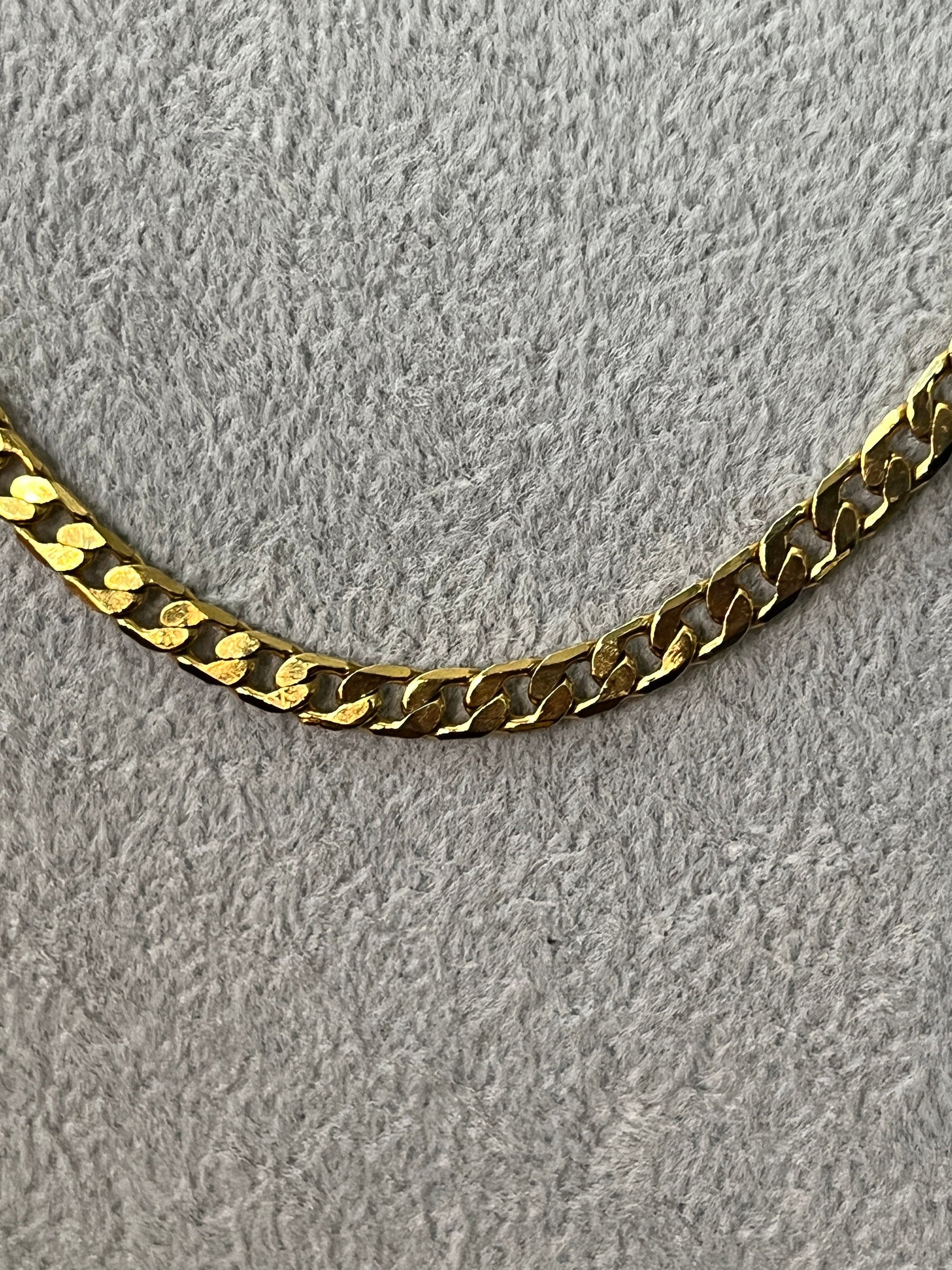 Fashion Cuban Link Chain, Electro-Gold Plated over alloy, 24", 3.75mm, costume jewelry (#1)