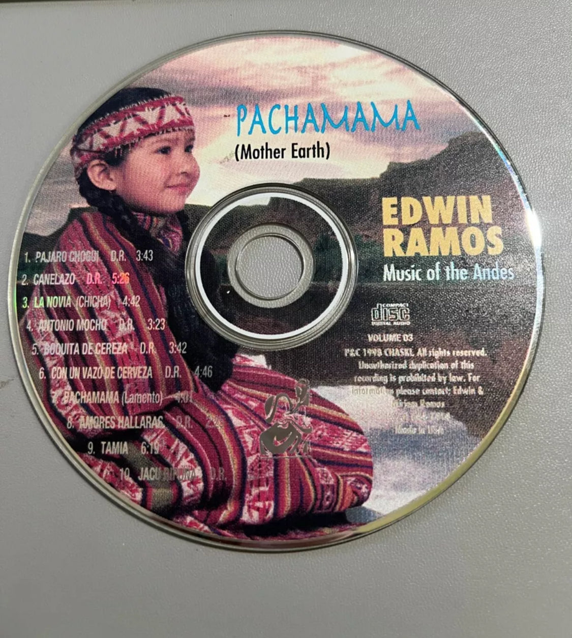 Pachamama Edwin Ramos Music CD Used Andes Flute Music, Relaxing Indigenous Music, Rare