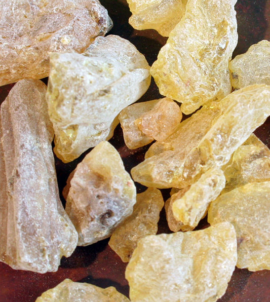 Gold Mayan Copal Rocks and Pieces - The Blood of Trees - Incense from Cancun, Yucatan, Mexico 1 LB